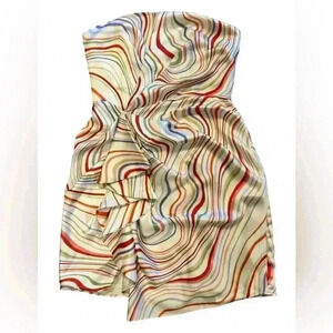 C/MEO Collective My Way Rainbow Mini Strapless Dress Size Small NWT